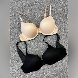Victoria's Secret Black and Beige Bras